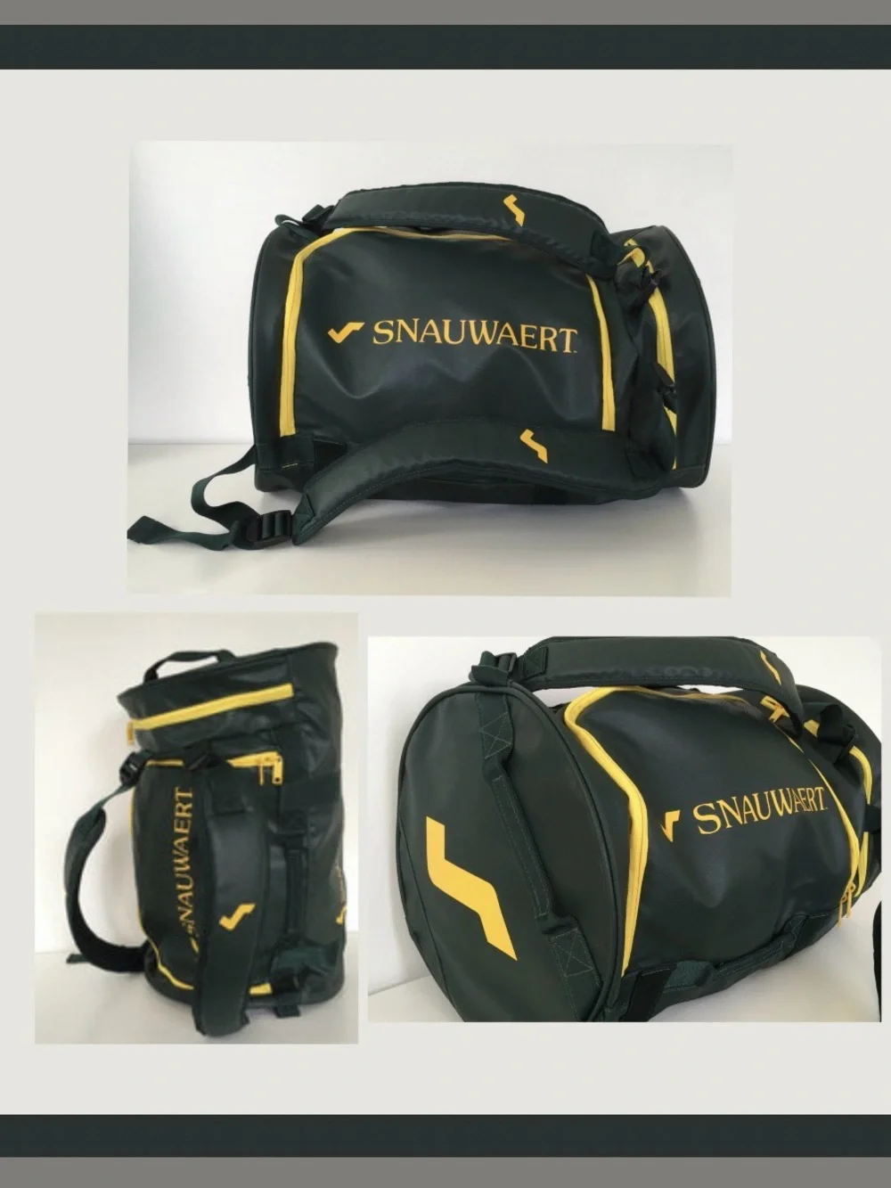 Snauwaert Court Bag in Dark Green/Yellow